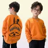 Pullover peuter baby cartoon konijn sweatshirts herfst kinderen lange mouwen tops oranje zwarte Koreaanse kinderen kleren 8 tot 12 jaar 21147269