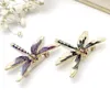 Brooches Delicate Cute Colorful Enamel Dragonfly Brooch Metal Acrylic Anti Slip Insect Pins Women T-shirt Cardigan Buckle Accessories