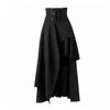 T-Shirt 2023 Woman Vintage Gothic Skirt Pirate Halloween Costume Renaissance Steampunk High Waist Skirt