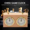 Holz-Schach-Wettbewerbs-Timer, mechanisch, digital, Schach-Schiedsrichter-Timer, Uhrwerk angetrieben, Retro-Geschenk für Schachliebhaber, Schiedsrichter-Nutzung 240102