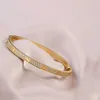 Designer-Armreif mit Schraubverschluss, modisch, luxuriös, für Carer, Original, trendig, 18 Karat Gold, Diamant für Damen und Herren, Nagelarmbänder, Silberschmuck, Armband 42CO