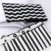 Party Favor Stripe Pencil Bag Pocket School Cosmetic Make Up Pen Organizer Case Pouch Office Supplies LX1148