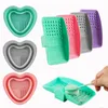 Badborstels Sponzen Schrobmachines Handheld Sile Brush Scrubber / Opvouwbare reinigingskom Mat om blenderborstels schoon te maken Een stuk eenvoudiger Pa Dhfga