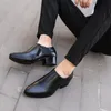 Mentes de mots authentiques Business Fabriqué à la main sur le cuir Slip Casual Classic Classic High Heels Hobe Oxford Male Shoes Flats 240102 37