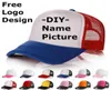 Fabriksanpassad design Personlighet DIY Trucker Hat Baseball Cap Men Kvinnor Tomn Mesh Justerbar hatt Vuxen Gorras3467166