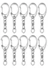 100st Key Ring Key Chain DSNAP Hook Split KeyChain Parts Ring Hardware With 8mm Open Jump and Connector7669024