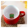 Kupalar 3d güzel kahve kupa ısı dirençli karikatür hayvan seramik fincan Noel hediyesi cpa4648 1026 damla teslimat ev bahçe mutfak di dhwy7