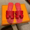 2024 Hot Sandalen Miami Lychee Patroon Pu Vrouwen Buiten Zwart Wit Roze Blauw Bruin Geel Oranje Maat 35-42 Sandalen