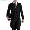 Abiti da uomo Blazer Custom Made Bianco / nero / grigio / bordeaux Frac Uomo Party Prom Groomsmen Abiti per smoking da sposa Giacca + pantaloni + gilet Q230103