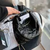 Canal 22b hobo bolsas de couro lua mochila preta estilo com hardware dourado bolsa mensageiro feminina bolsa de ombro treliça de diamante bolsa