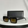 Schwarze 534 Sunrise-Sonnenbrille, rechteckig, dunkelgraue Linse, Damen- und Herren-Designer-Sonnenbrille, Sonnenbrillen, Gafas de Sol, UV400, Brillen mit Box