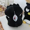 Atacado bonito pinguim preto brinquedos de pelúcia jogos infantis playmate presentes de férias sofá almofadas