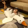 50-190cm Giant Goose Plush Toys Soft Stuffed Boba Duck Sleep Pillows Cute Animal Big Goosey Floor Mat Dolls Girl Christmas Gifts 240102