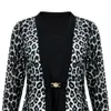 YTL Women Chic Leopard Blouse for Work Plus Size Fashion Patchwork Slim Shirt Long Sleeve Autumn Spring Tunic Tops Blusas H414 240102