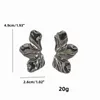 Stud Earrings European And American Style High-end Metal Liquid Irregular Leaves Fashionable For Women Jewelry