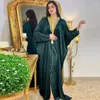 エスニック服アラビアドバイドバイアバヤイスラム教徒トルコのバットスリーブプラスサイズのドレスCaftan Moroccan Kaftan Dresses Indiaの女性の堅いゆるいローブ