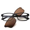 Occhiali da sole Blear Fashion Men Women Tr90 Spettacle Frame con 5 lenti da sole Clip su occhiali da sole polarizzati con occhiali da sole telaio di occhiale magnetico