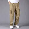 Männer Hosen Feste Fracht Männer 2024 Marke Kleidung Mode Lose Gerade Bein Sport Hose L-5XL Plus Größe Casual Hosen