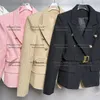 B075 Mulheres Designer Blazers Roupas Maré Marca de Alta Qualidade Retro Moda Presbiopia Maze Série Terno Jaqueta Leão Trespassado Slim Plus Size