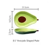 Piatti Creativo Piatto a forma di avocado Cartone animato Utensili da cucina in ceramica Insalata Bistecca Riso Snack Ciotola Regalo per la casa