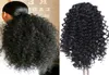14 polegadas afro kinky encaracolado rabo de cavalo sintético simulação extensões de cabelo humano pacotes clip em rabos de cavalo cj5806262693
