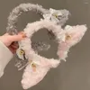 Articoli per feste Oggetti di scena fantasia Fascia per orecchie di pecora Moda Peluche Simulazione Bowknot Cerchio per testa Costume copricapo fatto a mano