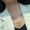 Collane con ciondolo Moda da donna a forma di foglia Cristallo brillante Zircone Pietra Femminile Alla moda Piuma Collo Accessorio per gioielli Regali