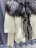 Fur 2022 Fashion New Autumn Winter Real Fox Fur Collar Thick Women Warm Coat 90% Goose Down Jacket Luxury Outwear New Female Coat