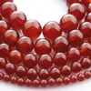 Anelli Camdoe Danlen Aaa Natural Red Agat Gem Stone Carneliano perle sciolte rotonde 416 mm Onyx Fit Collana fai -da -te perle per la produzione di gioielli