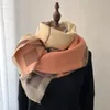 Lenços 180 85cm inverno lenço feminino clássico treliça macia foulard feminino cashmere xale pashmina xales e envoltórios