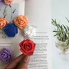 Fleurs décoratives 100pcs PE Mini mousse fausse tête de rose (4,5 cm / 1,77 pouces) artificielle à la main bricolage bouquet de mariée de mariage décoration de la maison