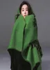 150135cm女性のためのパシュミナショール秋冬の高品質の緑の文字厚いスカーフストリートポンチョ女性22079132914