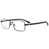 Sunglasses Frames 55-17-142 Men's Glasses Full Frame Pure Titanium Rim IP Plating Large Square Customized Prescription