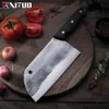 Cuchillos XITUO Cuchillo de cocina para picar y rebanar, cuchillo de cocina forjado a mano, cuchillos de Chef antiguos, cuchillo de carnicero de acero con alto contenido de carbono, cuchillo para carne