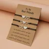 Charm Bracelets Fast Reach 3Pieces Promise Matching Relationship Sister Heart Jewelry Gifts For Women Daughters Family