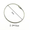 Halsband 10st/50st EDC Keychain Tag Rep Rostfritt stål Tråd Kabel Loop Screw Lock Gadget Ring Key Circle Camp Hanging Tool