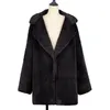 Futro damska długa sztuczna kurtka 2024 Kobiety jesienne zima grube ciepłe płaszcze tkaninowe biln