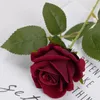 Kwiaty dekoracyjne 20pcs Róże sztuczny kwiat róży gałąź czerwona prawdziwa dotyk fałszywy do wystroju domu ślubnego