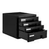 Desktop File Cabinet A4 Data Storage Box Organizer Plastic Drawer Fourlayer Stationery Office Supplies 240102