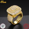 Unisex Classic Style Luxury 925 Ring Men Hip Hop Jewelry Gift 240102