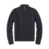 Autumn and Winter 2024 New High Quality Casual Half Zipper Brand Men's Cotton Pullover Sweater