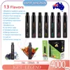 IGET LEGEND 4000 puff e-cigarette 14 ml Cartouche préchargée 4K Puffs 13 saveurs 1500mAh batterie rechargeable e-cigarette stylo vape jetable concentration 5%