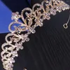 Hair Clips Shiny Rhinestone Tiaras And Crowns Bride Wedding Flower Headbands Princess Diadem Women Girls Party Jewelry Accessories