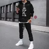 Playing Card 3D Printed Men's Tracksuit Set Casual Hoodie And Pants 2pcs Sets Autumn Winter Fashion Sweashirt Oversized Pullover 240102