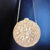 Femmes or cercle pierres sacs de soirée sac à main de fête pochette de mariage sac à main diamant embrayages sacs à main de mariée 240102