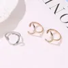 Cluster anneaux Star Moon Ring Vintage Punk Style Ajustement Femmes Party Charme Friendsie Bijoux Bijoux Shine Crystal Open Finger