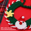 Colliers de chien Santa Claus Collier festive en laine tricotée Pet Exquis Comfort pour les chiots de chats Fine approvisionnement