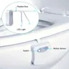 1pc LED-toiletpotlicht, bewegingssensor geactiveerde kleurveranderende badkamerkomlicht (zonder batterijen)