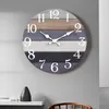 Wall Clocks Wooden Clock Number Rustic Vintage Wood Silent Non Ticking Battery Operated Analog Alram For Room