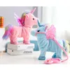 Plush Unicorn Toys for Girls Kids Walking Talking Plush Electric with Music Toy 35cm Cute Plush Robot Children's Gift 240102